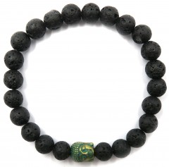 BRACLET BLACK GREEN STONE 